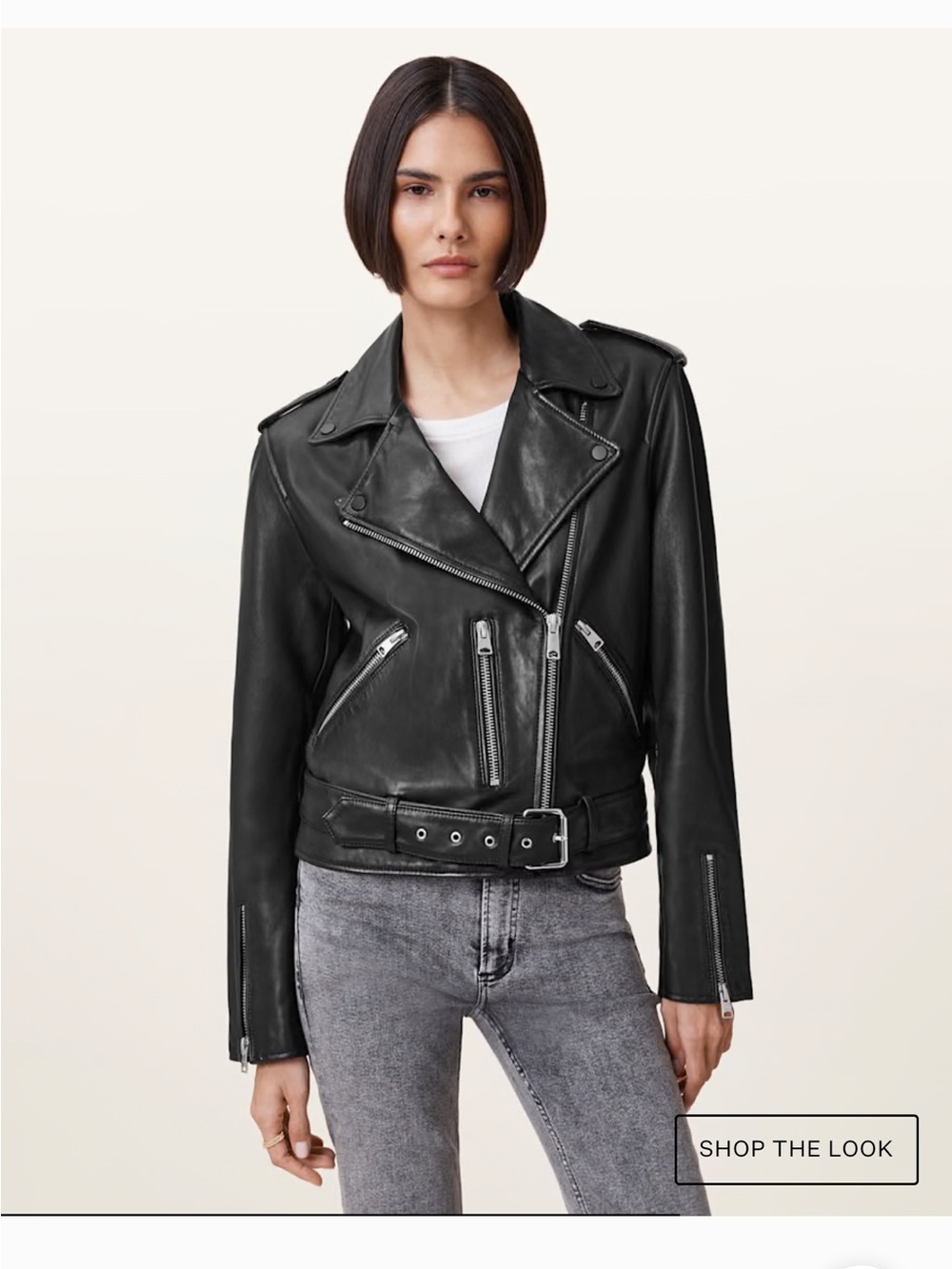 All Saints Balfern Leather Jacket - Size 6
